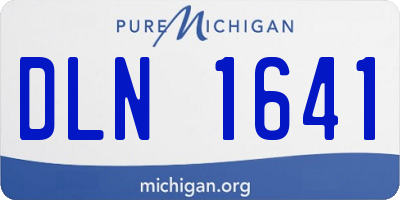 MI license plate DLN1641