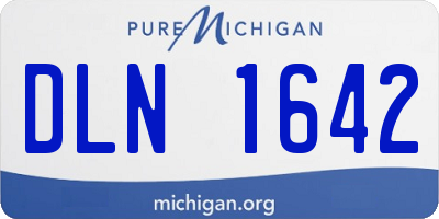 MI license plate DLN1642