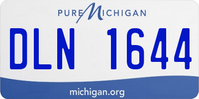 MI license plate DLN1644