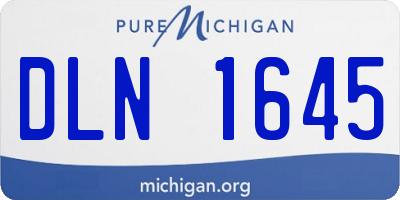 MI license plate DLN1645