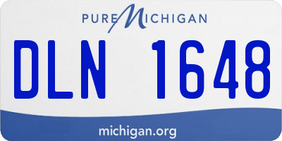 MI license plate DLN1648
