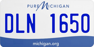 MI license plate DLN1650