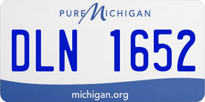 MI license plate DLN1652