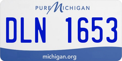 MI license plate DLN1653