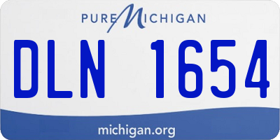 MI license plate DLN1654