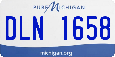 MI license plate DLN1658