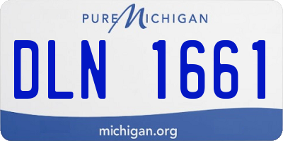 MI license plate DLN1661
