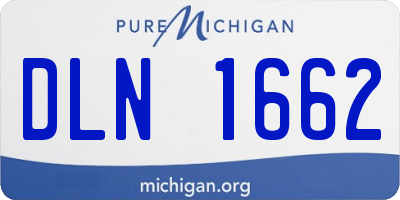 MI license plate DLN1662