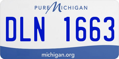 MI license plate DLN1663