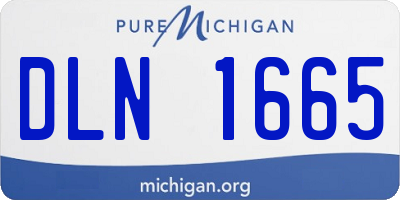 MI license plate DLN1665