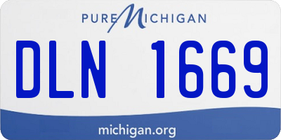 MI license plate DLN1669