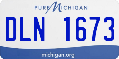 MI license plate DLN1673