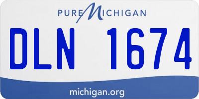 MI license plate DLN1674