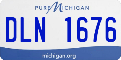 MI license plate DLN1676
