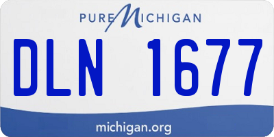MI license plate DLN1677