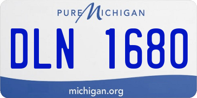 MI license plate DLN1680