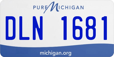 MI license plate DLN1681