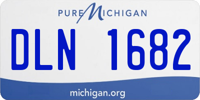 MI license plate DLN1682
