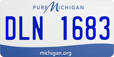 MI license plate DLN1683