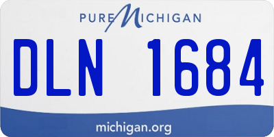 MI license plate DLN1684