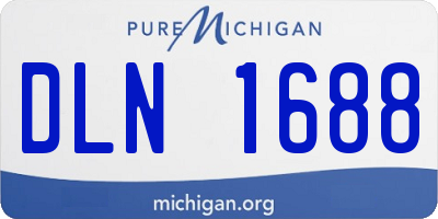 MI license plate DLN1688