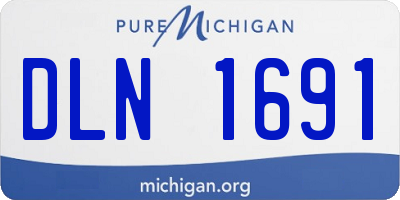 MI license plate DLN1691