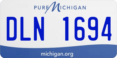 MI license plate DLN1694
