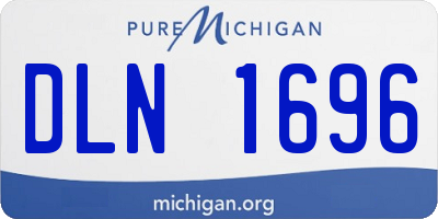 MI license plate DLN1696