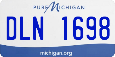 MI license plate DLN1698