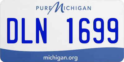 MI license plate DLN1699