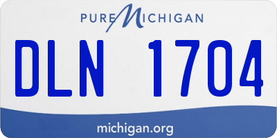 MI license plate DLN1704