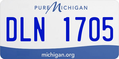 MI license plate DLN1705