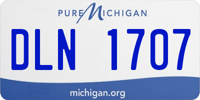 MI license plate DLN1707