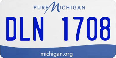 MI license plate DLN1708