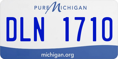 MI license plate DLN1710