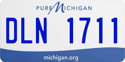 MI license plate DLN1711