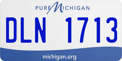MI license plate DLN1713