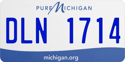 MI license plate DLN1714