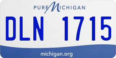 MI license plate DLN1715