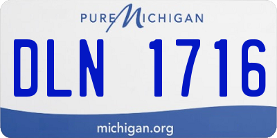 MI license plate DLN1716