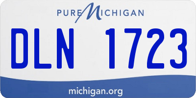 MI license plate DLN1723