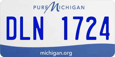 MI license plate DLN1724