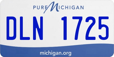 MI license plate DLN1725