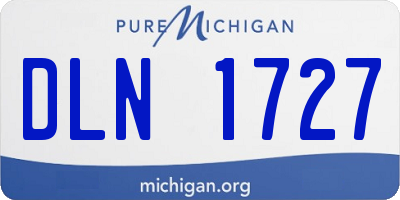 MI license plate DLN1727