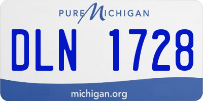 MI license plate DLN1728