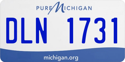 MI license plate DLN1731