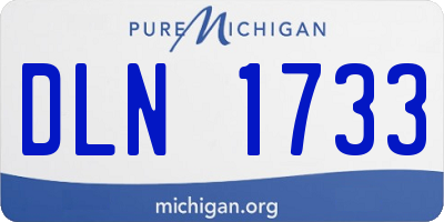 MI license plate DLN1733