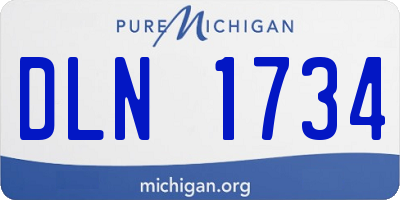 MI license plate DLN1734
