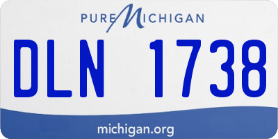 MI license plate DLN1738
