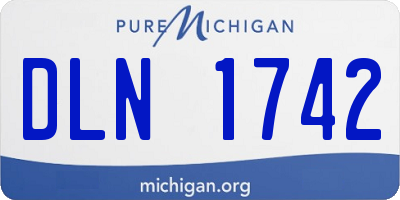 MI license plate DLN1742